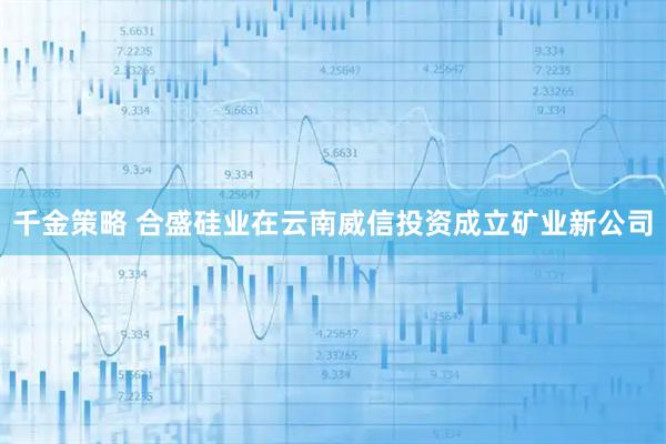千金策略 合盛硅业在云南威信投资成立矿业新公司