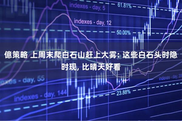 億策略 上周末爬白石山赶上大雾: 这些白石头时隐时现, 比晴天好看